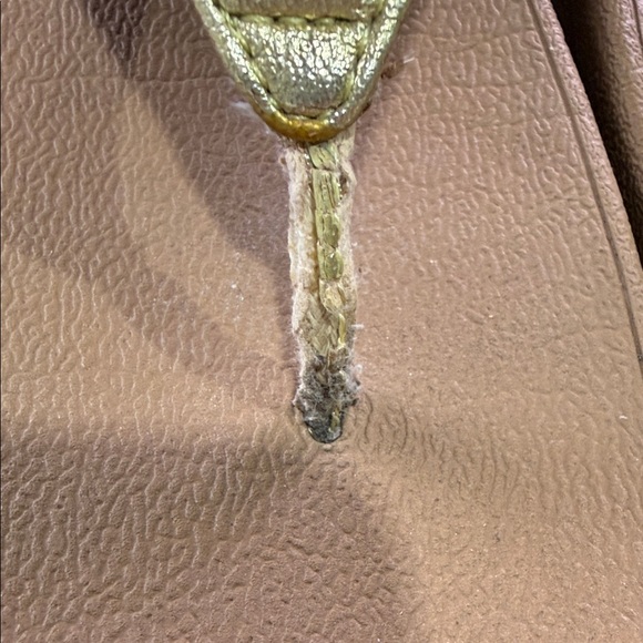 FitFlop Women's Metallic Gold and Brown Sandals - Picture 2 of 10